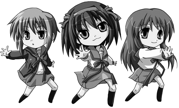 The Melancholy of Haruhi Suzumiya Colouring Pictures 3