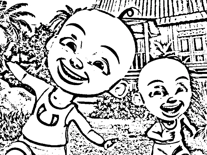 Upin Ipin Colouring Pictures 1