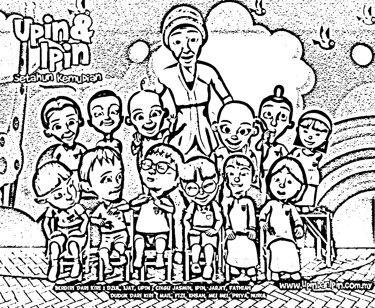 Upin Ipin Colouring Pictures