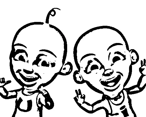 Upin Ipin Colouring Pictures 3