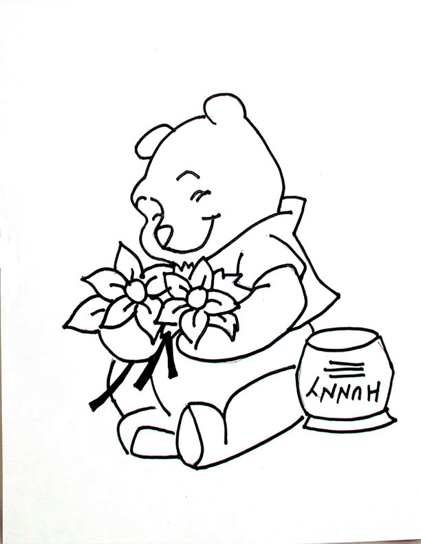 Winnie The Pooh Colouring Pictures 1