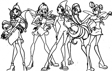 Winx Club Colouring Pictures 1