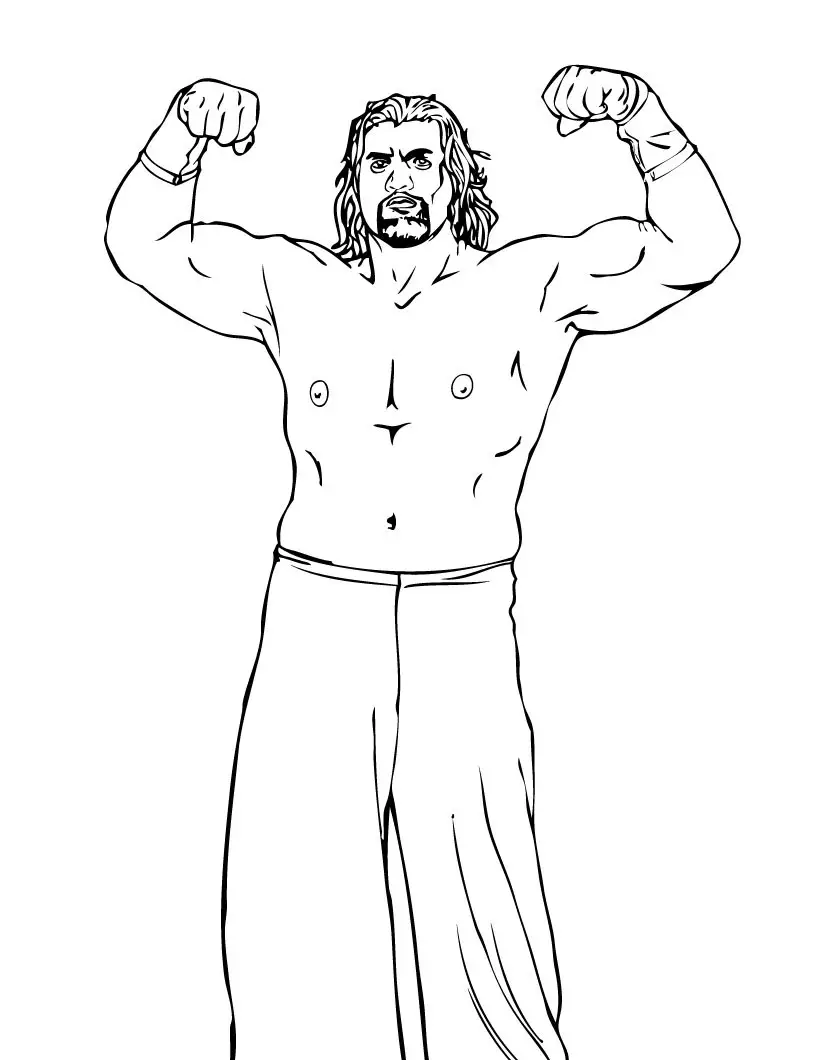 WWE Colouring Pictures 9